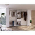 Closet System with Drawer and Shelves - White/Black/Dark Walnut