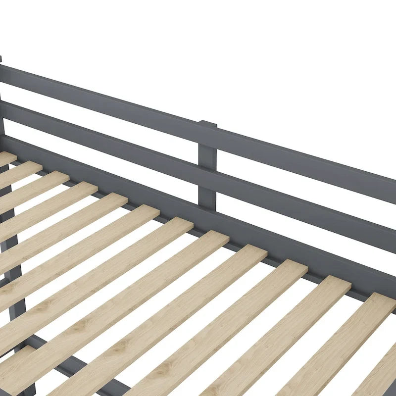 Twin-Over-Twin Bunk Bed with Trundle and Storage Stairs - Espresso