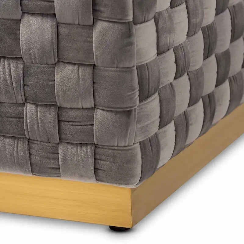 Noah Luxe and Glam Square Cocktail Ottoman