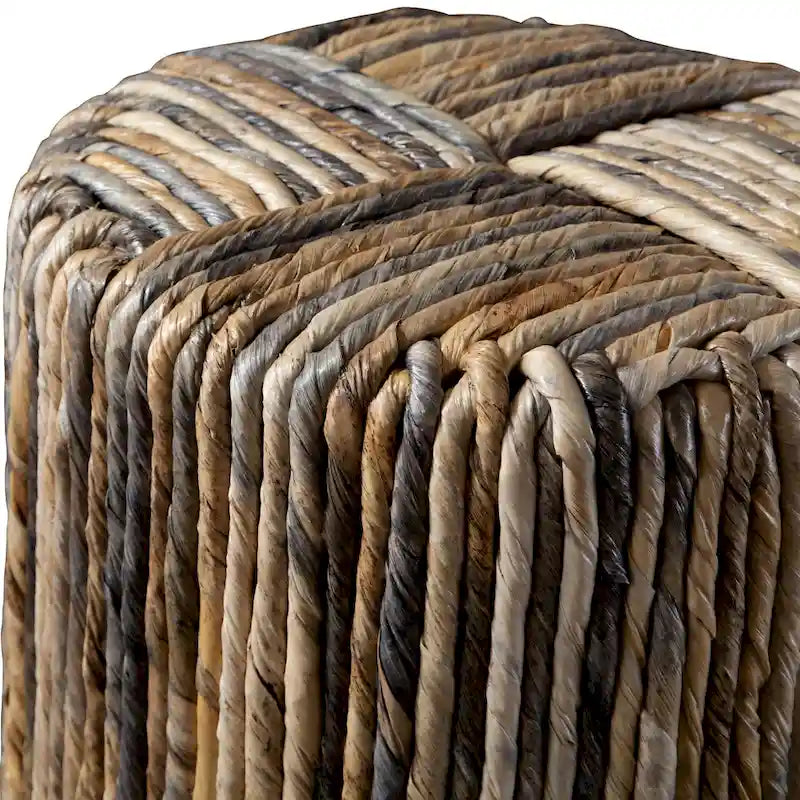 Woven Accent Stool - Natural/Grey, Single Seat