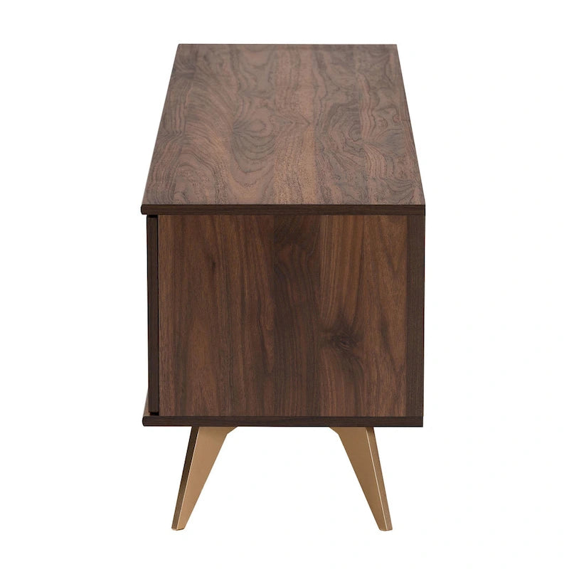 TV Stand with Storage - Walnut Brown, 2-Door