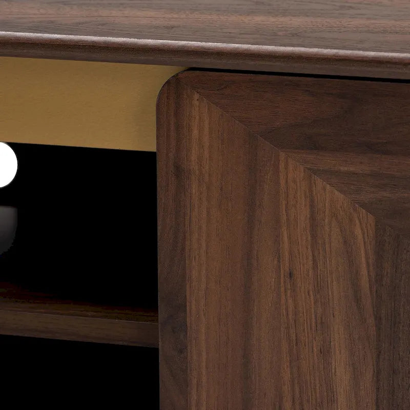 TV Stand with Storage - Walnut Brown, 2-Door