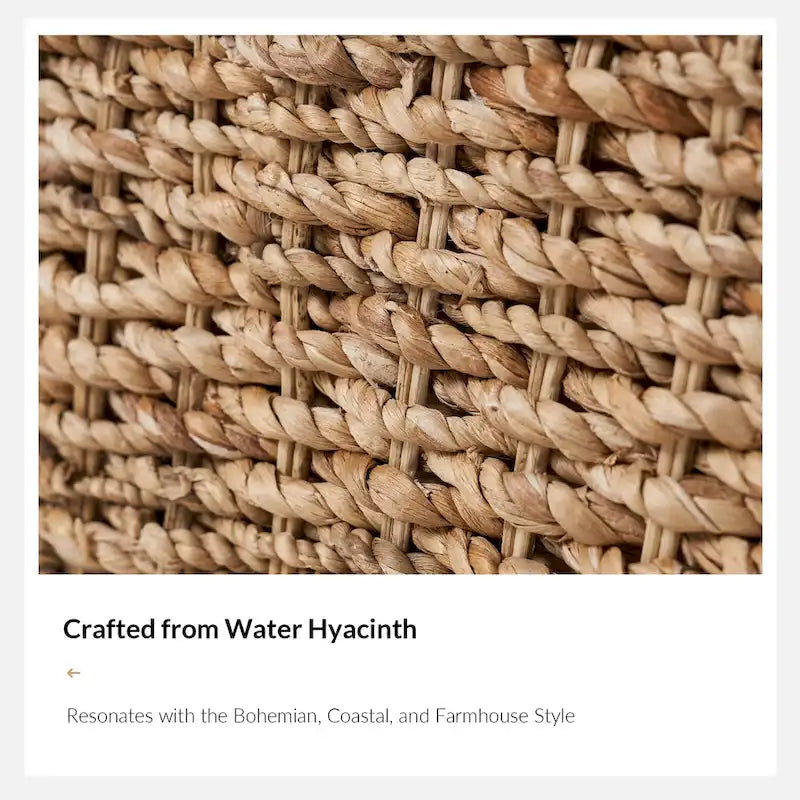 Woven Storage Bench with Carved Design - Natural, Multi-Person