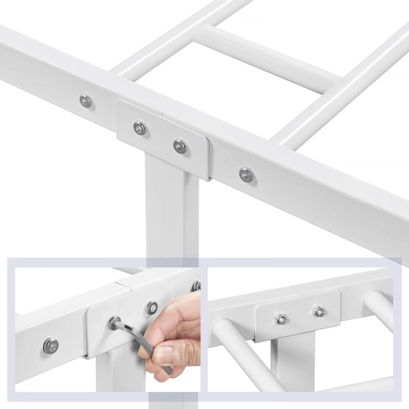 Yaheetech Metal Bed Frame Mattress Foundation with Slatted Bed Base