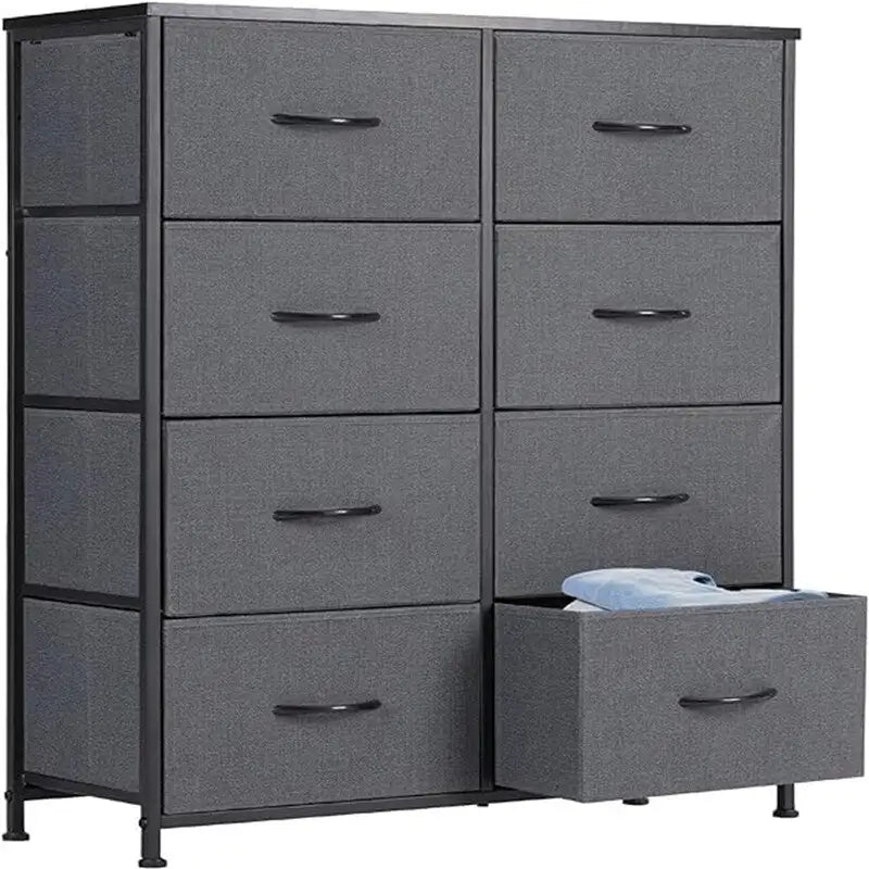 Storage Dresser with Drawers - Brown/Grey/Black, 8-Drawer