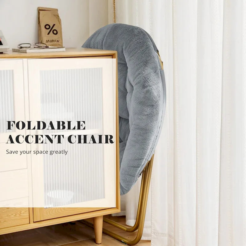 Comfy Linen Button Tufted Upholstered Accent Chair, Reading Armchair Sofa for Living Room, Bedroom