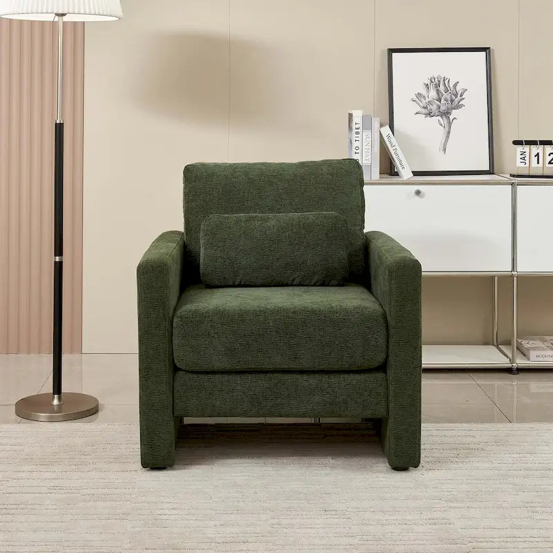 Modern Chenille Accent Chair Armchair for Living Room