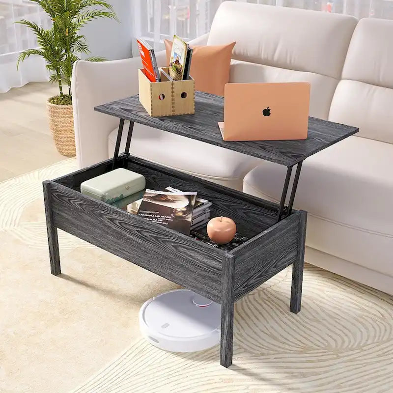 Lift Top Coffee Table with Storage - Grey