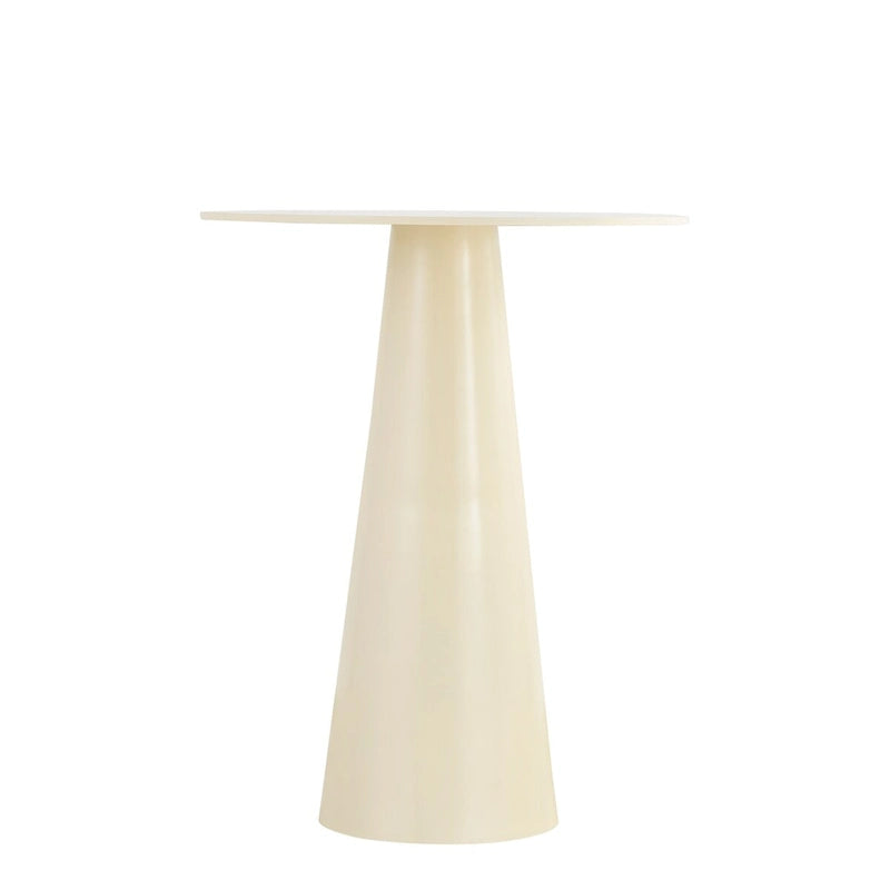 Conical Side Table - White Metal