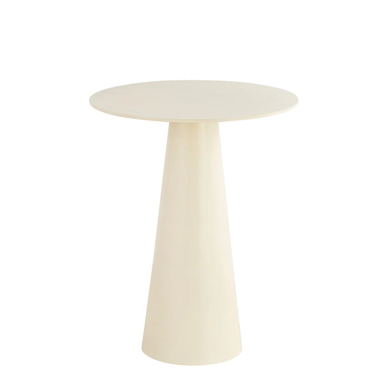 Conical Side Table - White Metal