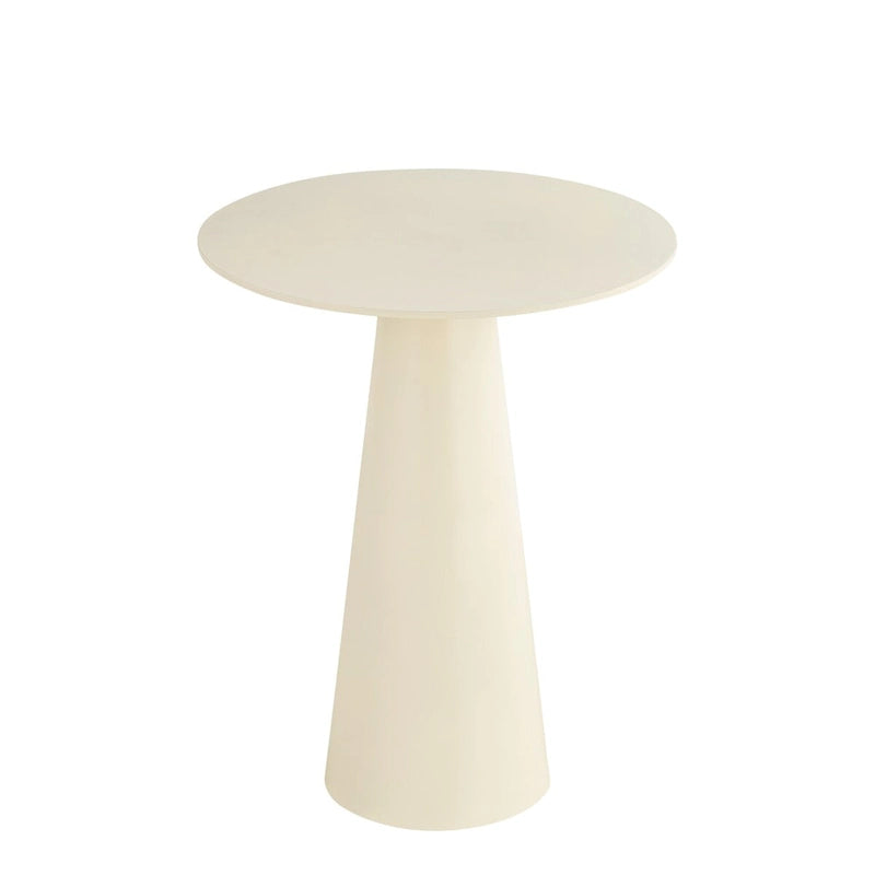 Conical Side Table - White Metal