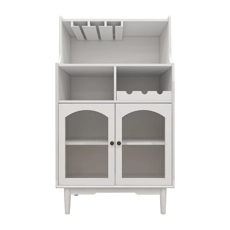 Wine Cabinet with Removable Wine Rack - Grey/White