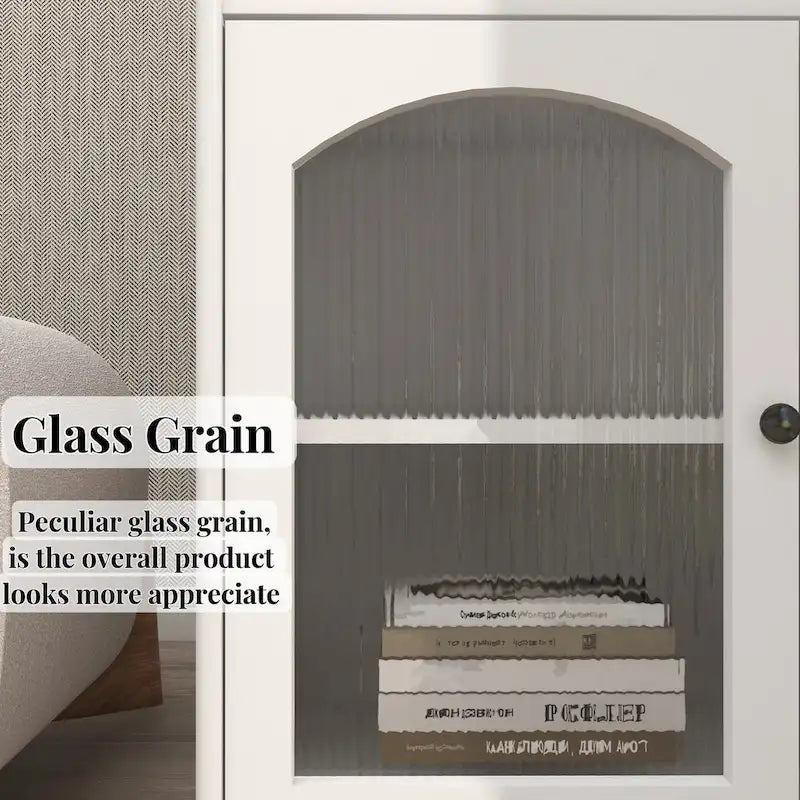 Wine Cabinet with Removable Wine Rack - Grey/White