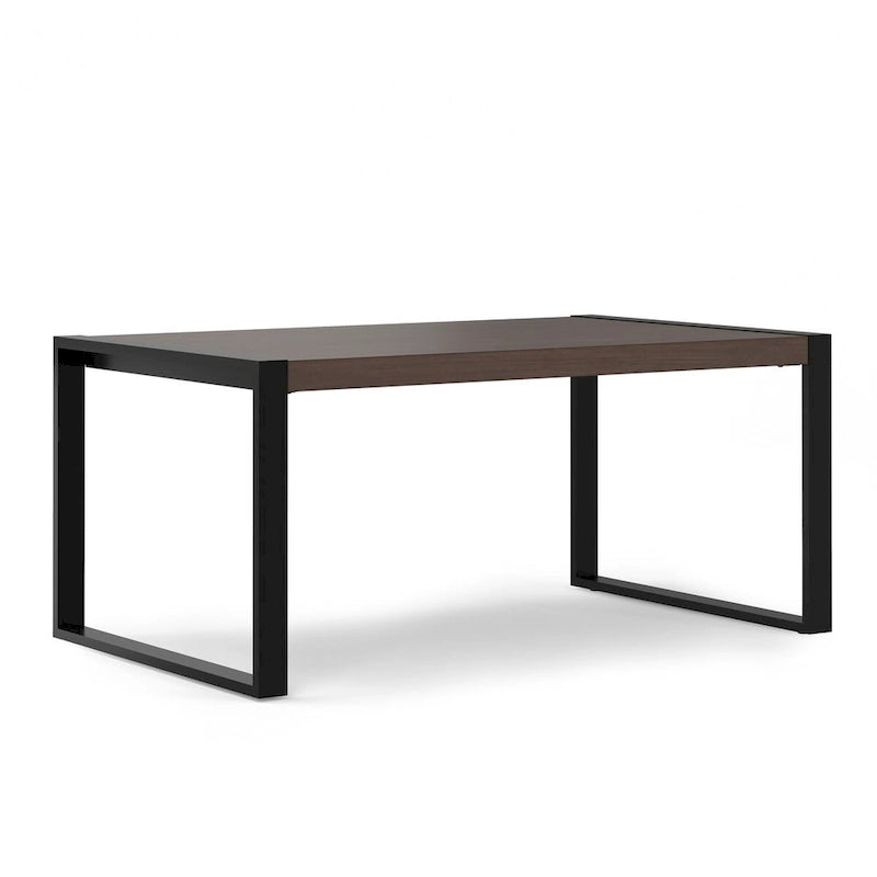 Rectangular Dining Table with Metal Legs - Light Tobacco/Smoky Grey, Seats 4