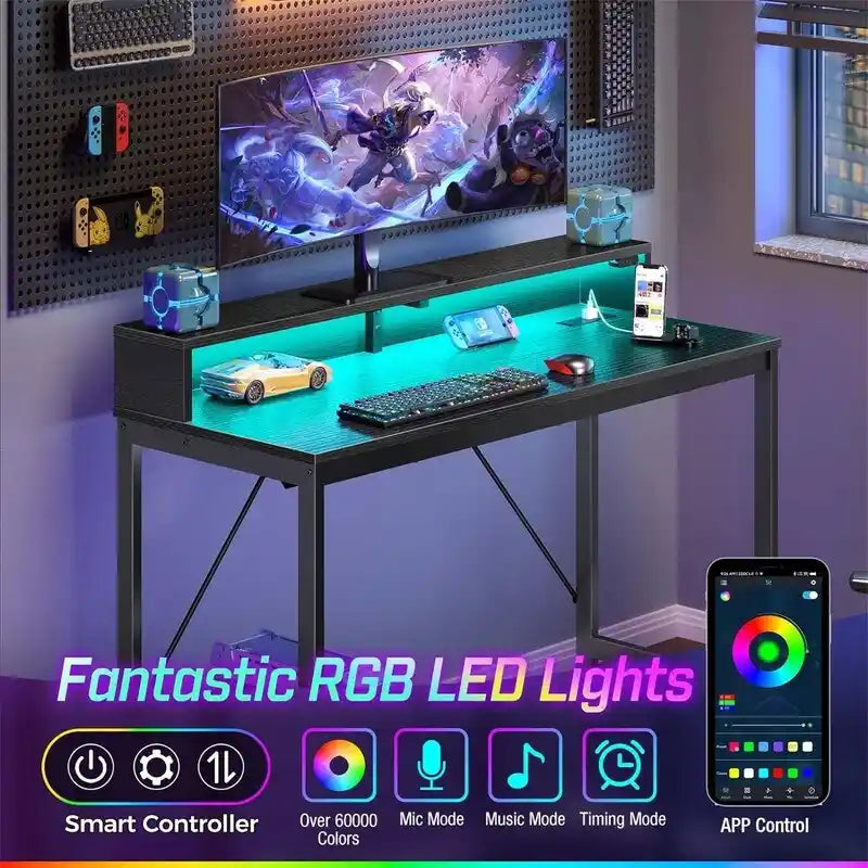 Computer Desk 39 inch with LED Lights