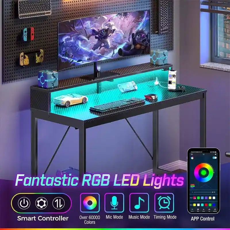 Computer Desk 39 inch with LED Lights