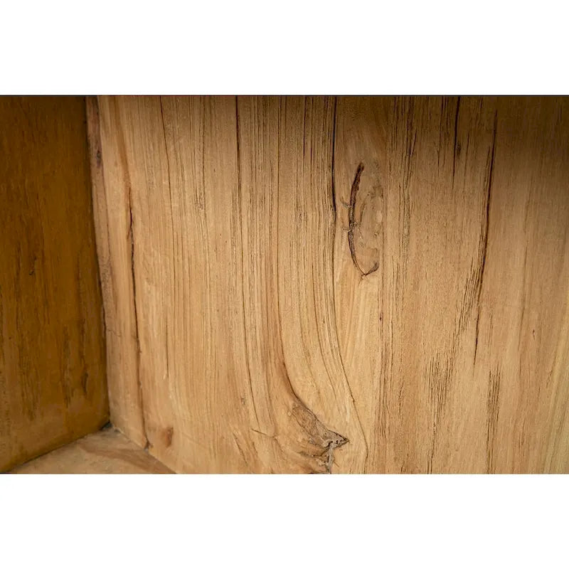 Reclaimed Elm Side Table - Natural Wood