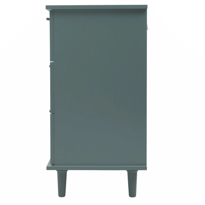 7-Drawer Cabinet - Blue/Dark Green