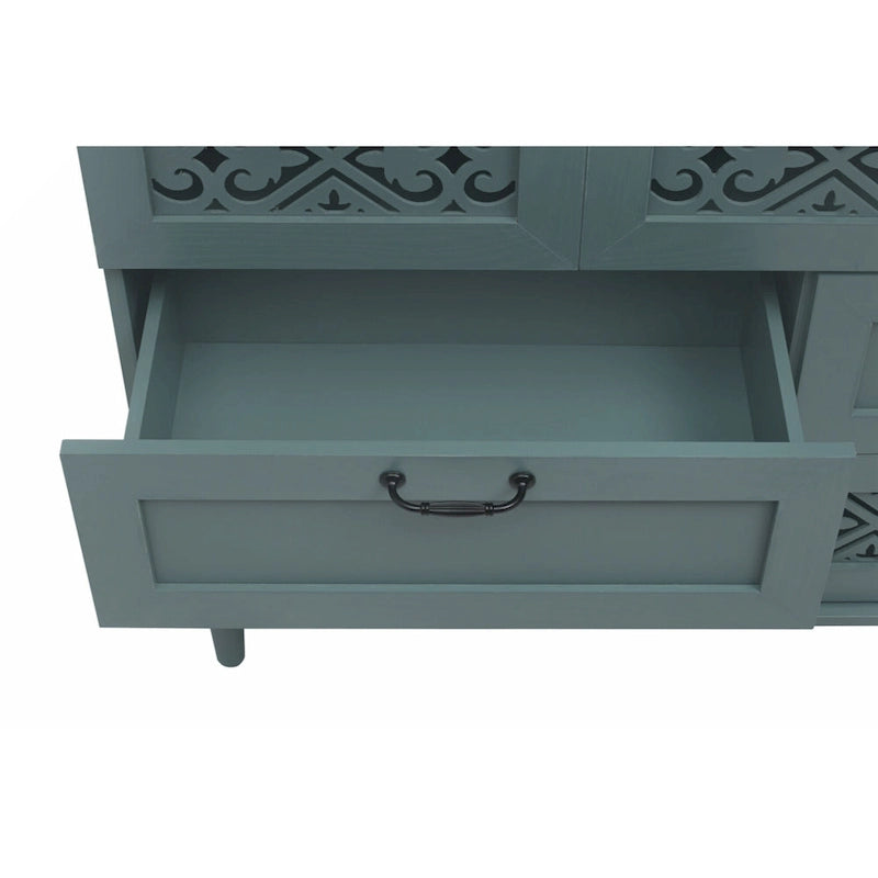 7-Drawer Cabinet - Blue/Dark Green