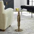 Stacked Column Accent Table - Gold Aluminum