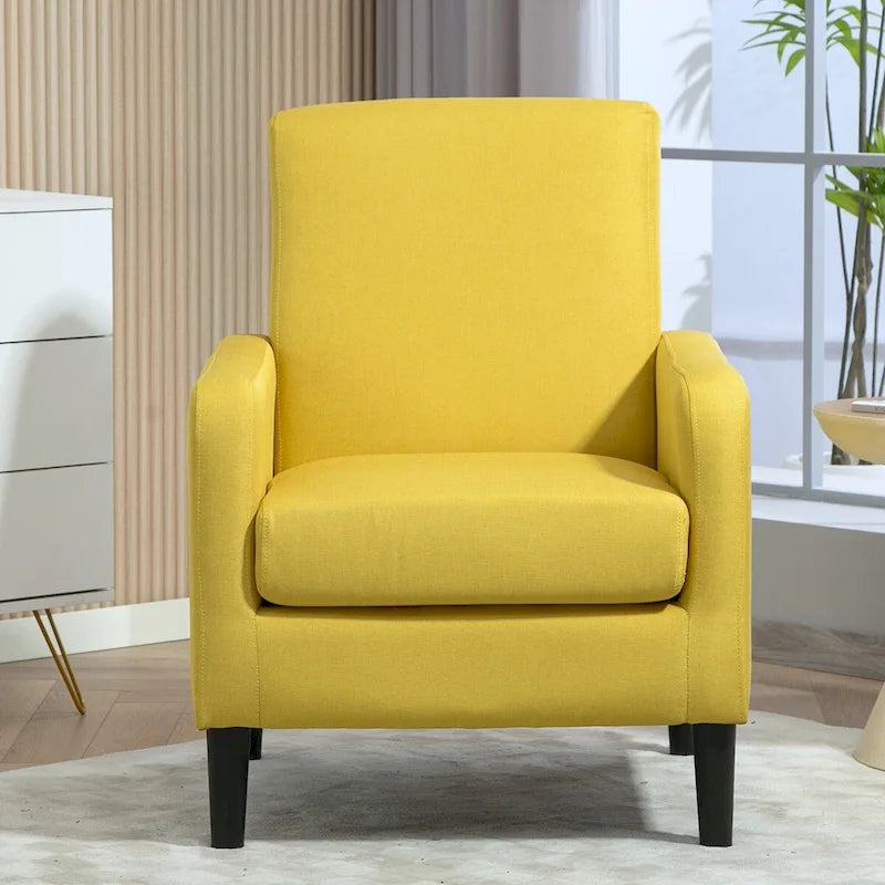 US Pride Furniture Minimalist Elegant Style Armchair with Solid Wood Frame Construction and New Soft Sponge