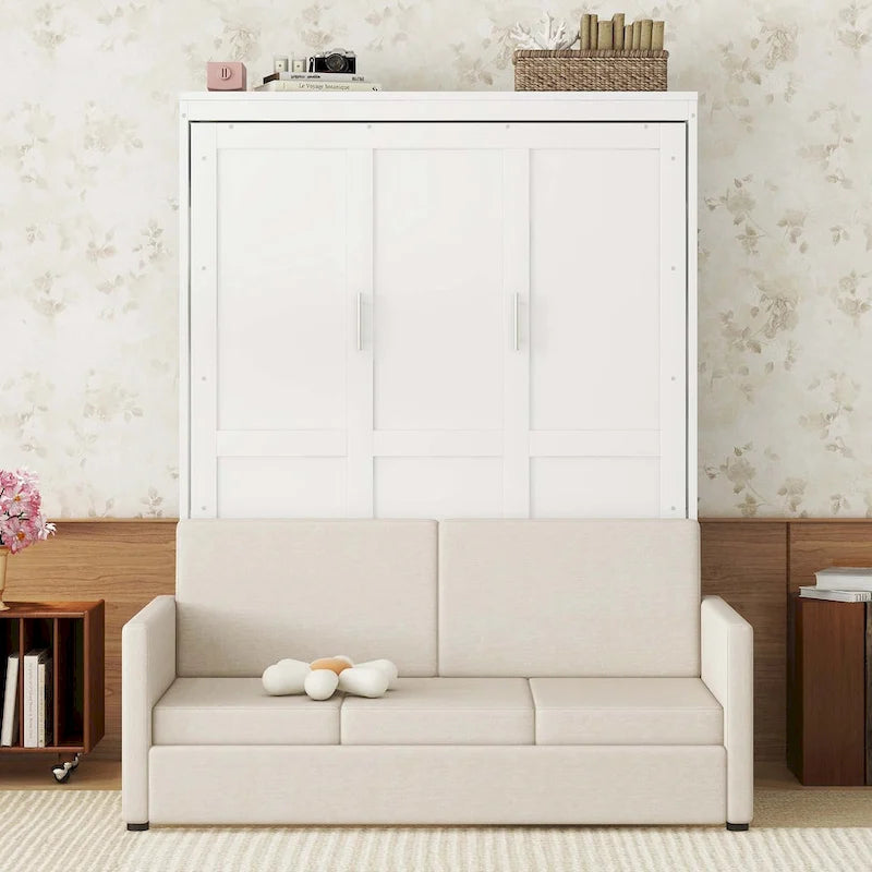 Queen Size Murphy Bed Wall Bed with Cushion