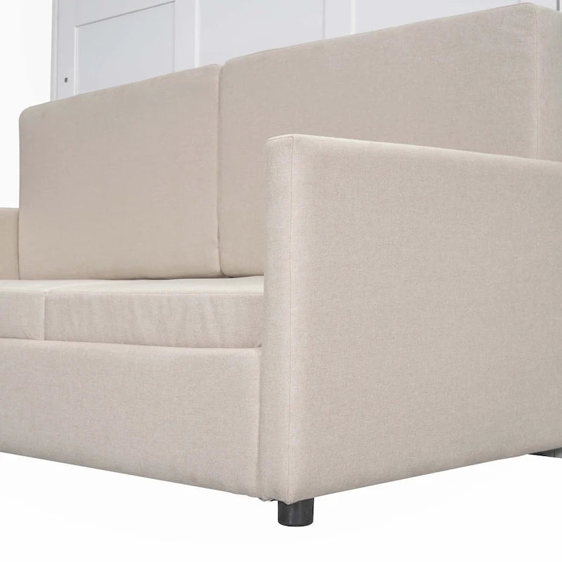 Wall Bed with Sofa - Queen Size (Gray/White)