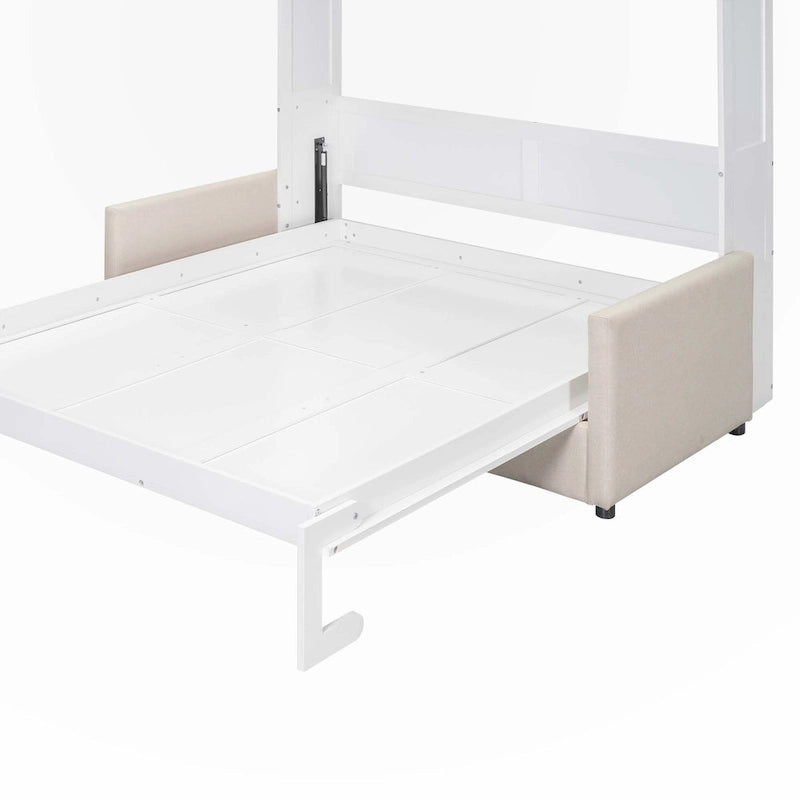 Wall Bed with Sofa - Queen Size (Gray/White)