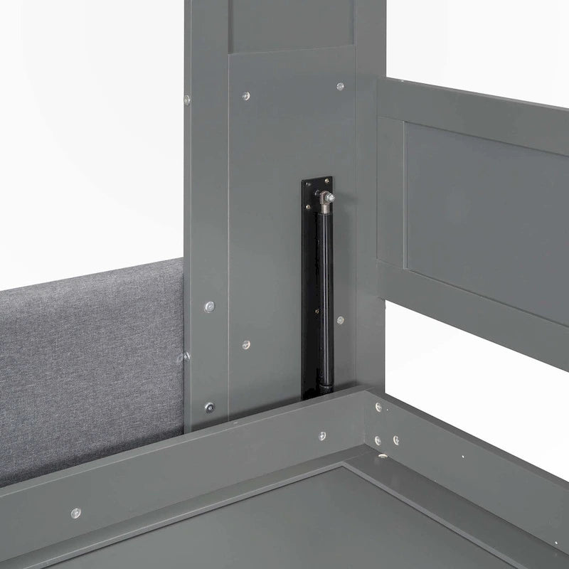 Wall Bed with Sofa - Queen Size (Gray/White)